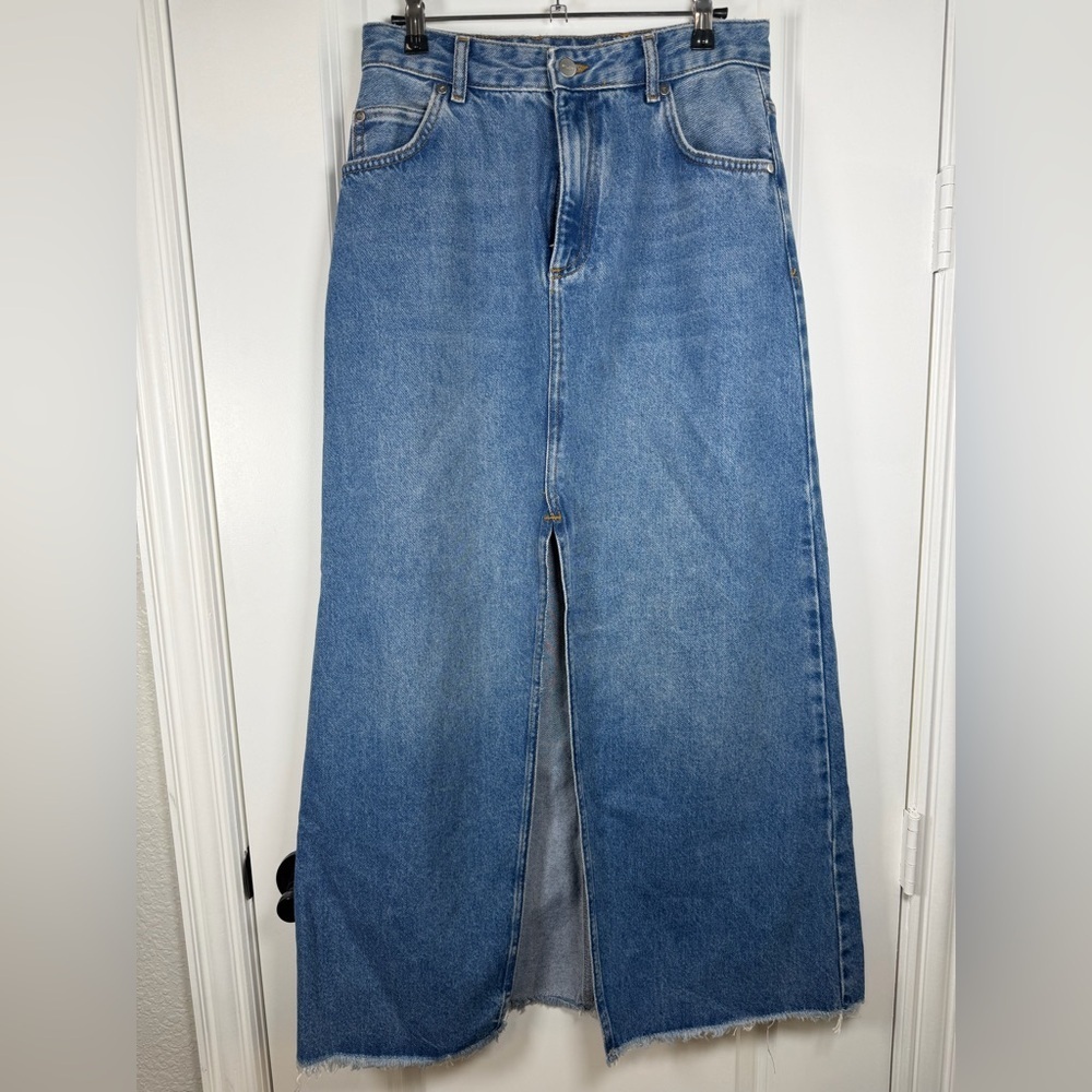 Pilcro Blue Denim Maxi Skirt - Picture 3 of 7